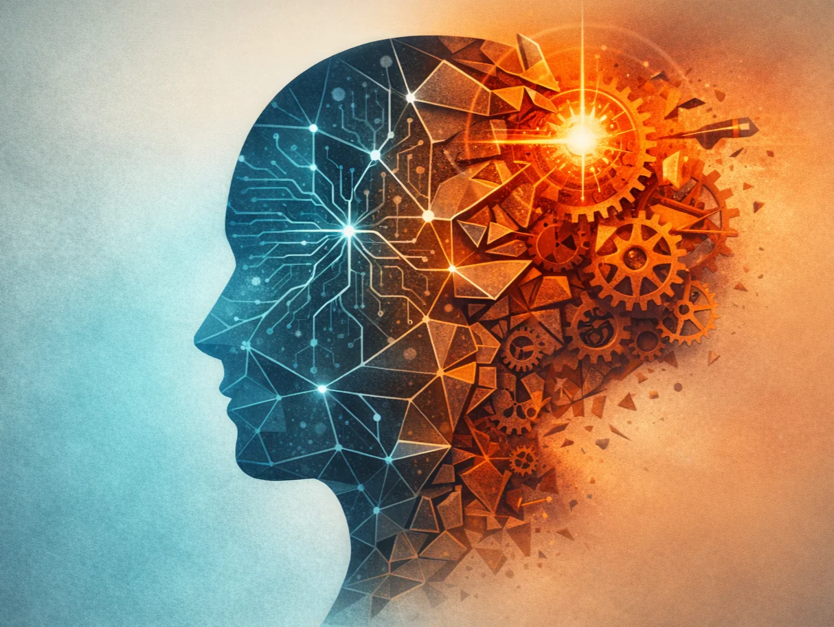 Illustration representing traumatic brain injury